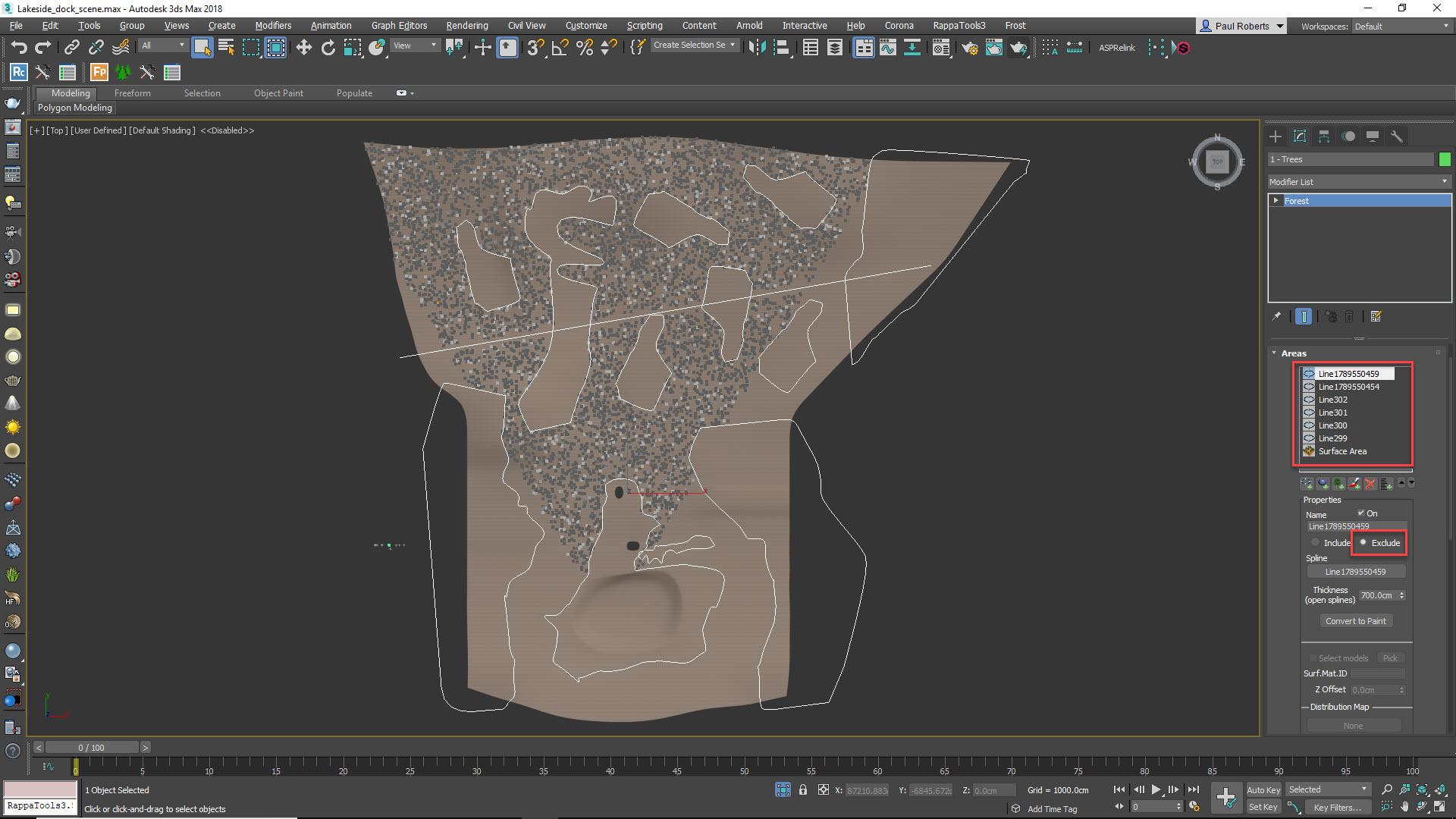 3ds max 2018 distribute on top of polygons